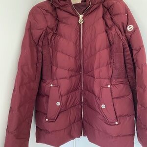 Michael Kors down filled winter coat with faux fur trimmed hood